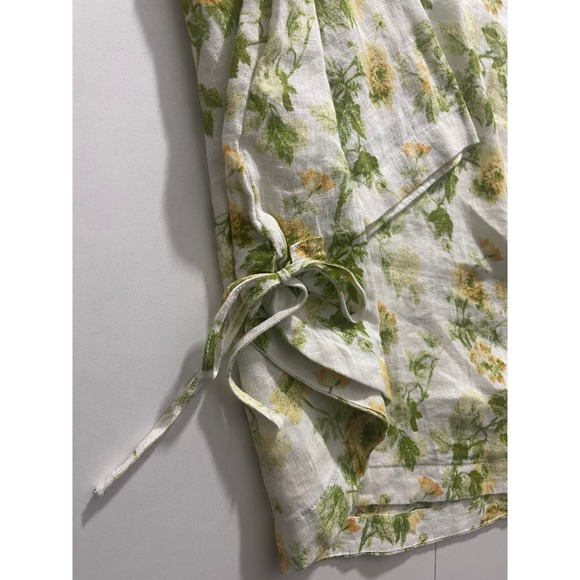 Laura Ashley‎ Floral Linen Tunic Top 3/4 Sleeve Collared Blouse 1X New - Picture 8 of 10